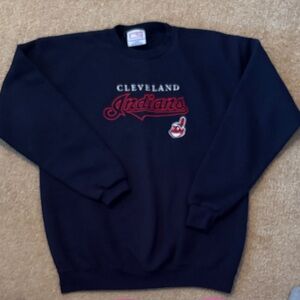 Cleveland Indians Navy Crewneck Sweater